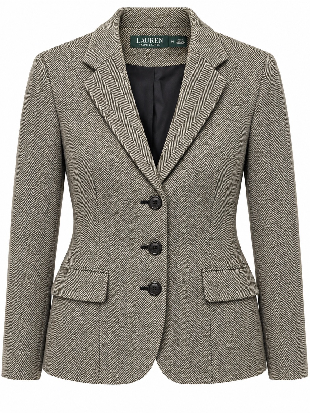 Lauren Ralph Lauren Wool Herringbone Blazer Women’s 14